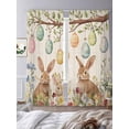 thumbnail image 3 of Easter Rabbits Sheer Curtains 2 Panels Set Colorful Eggs Sheer Window Curtains Light Filtering Rod Pocket Voile Drapes for Bedroom Living Room 52"X108", 3 of 9