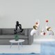 thumbnail image 2 of Escultura moderna abstracta de elefantes. Figura decorativa coleccionable para sala de estar, estantería, decoración del hogar o dormit, 2 of 8