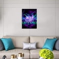 thumbnail image 3 of HFDF Purple Lotus Flower Canvas Wall Art Home Decoration Canvas Printing Posters Artwork Art Printed Picture Gifts Home Decor Living Room Bedroom 8x10inch Unframed, 3 of 6
