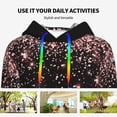 thumbnail image 4 of Honeii Rose Gold Glitter1 Pattern Womens Oversized Hoodies Long Sleeve Sweatshirts Pullover Fall Outfits with Pocket-, 4 of 7