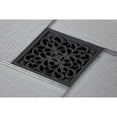 thumbnail image 2 of Kingston Brass BSF9771ORB Watercourse Scroll 4-Inch Brass Square Grid Shower Drain with Hair Strainer in Oil Rubbed Bronze, 2 of 7