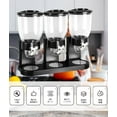 thumbnail image 3 of Triple Food Dispenser 2L Dry Food Dispenser Grain Dispenser Cereal Dispenser for Kitchen (Black), 3 of 9