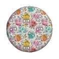 thumbnail image 4 of Spare Tire Cover, Skull And Flowers Wheel Cover Tire Covers For Trailers Car Truck Camper Universal Tire Covering Fits Diameter14"-17", 4 of 4