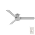thumbnail image 5 of Hunter 52 inch Indoor Ceiling Fan No Light - Modern Ceiling Fan without Light, 3 Blades, Low Profile Mount, For Bedroom, Living Room, or Kitchen, Wall Control - Presto 52406, Dove Grey, 5 of 15