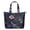 Black-42, variant on Aesthetic Floral Design Weekender Bag, Large Capacity Carry-On Tote with Secure Zipper Closure for Women