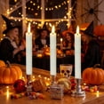 thumbnail image 4 of Flameless Taper Candles Flickering LED Battery Operated Realistic Candlesticks for Halloween Home Decor - B, 4 of 8