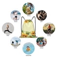 thumbnail image 6 of Honeii Sunflowers On A Yellow Background Print Drawstring Backpack,Drawstring Bags String Backpack Gym Cinch Sack Backpack Sport Bag Draw-Small, 6 of 6