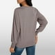 thumbnail image 5 of Blusa de manga larga con cuello redondo y pliegues para mujer - 82 % poliéster, top informal de negocios, 2025, de moda - Tallas S-XXL, 5 of 8