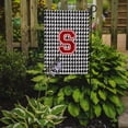 thumbnail image 2 of Houndstooth Black Initial S Monogram Initial Garden Flag CJ1021, 2 of 2