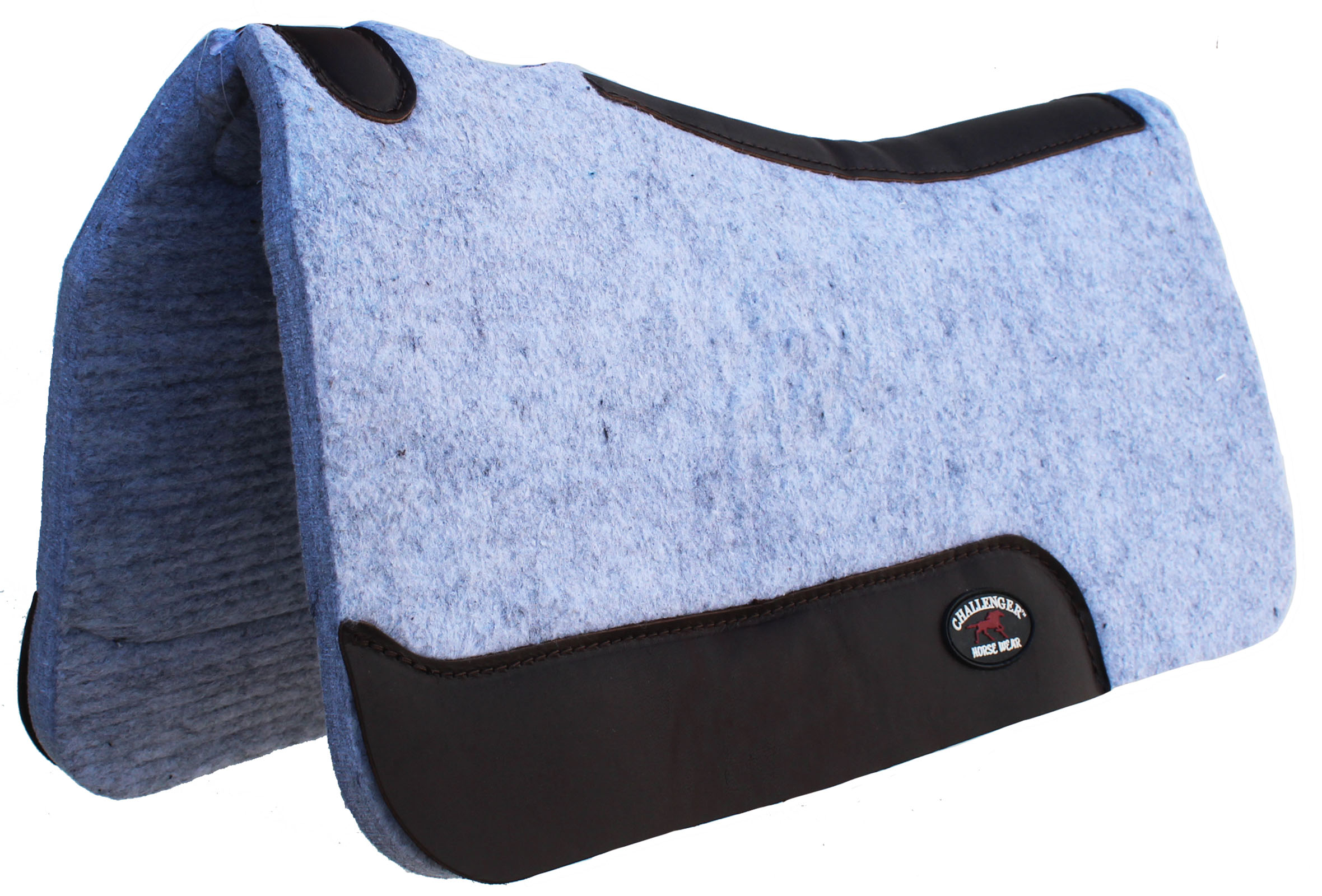 1" Thick Horse SADDLE PAD Western Contoured Wool Felt Moisture Wicking Brown 39RT06