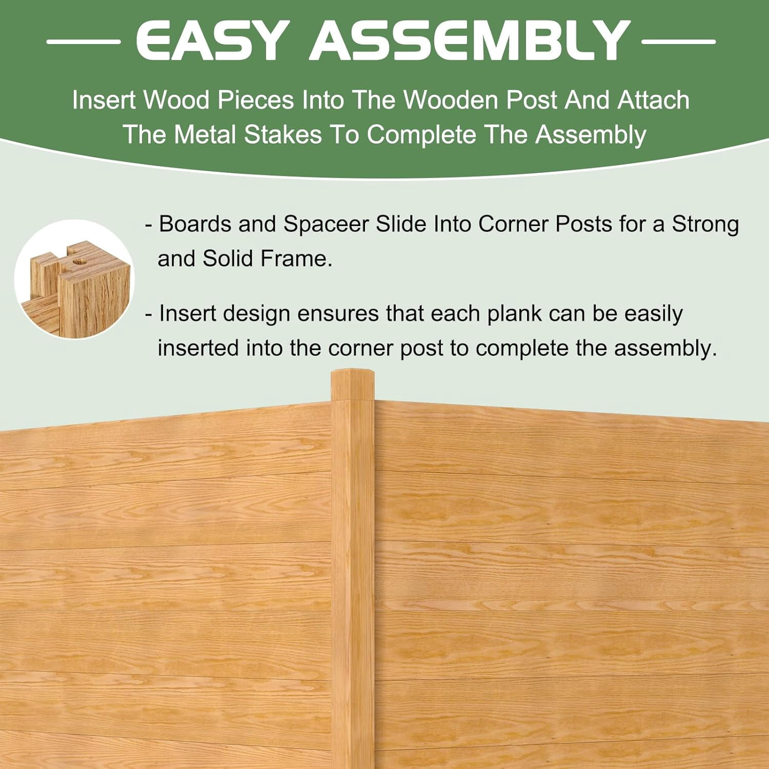 Outdoor Privacy Screen Privacy Fence Panels for Outside, 2 Panels 48"W X 48"H Wood Decorative Fence,Pool Equipment Enclosure, Patio Garden Fence Perfect to Enclose Trash Cans and Air Conditioner
