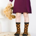 thumbnail image 5 of Kdxio Orange Pumpkin And Autumn Maple Print Children's Socks for Daily Wear and Sports Use Colorblock Mid-Calf Design Breathable Material, 5 of 5