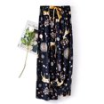 thumbnail image 1 of Pijamas de seda de algodón, pantalones, pantalones anchos de malla fina de algodón artificial de verano para mujer, pantalones holgados de aire acondicionado para el hogar de primavera y otoño, 1 of 5