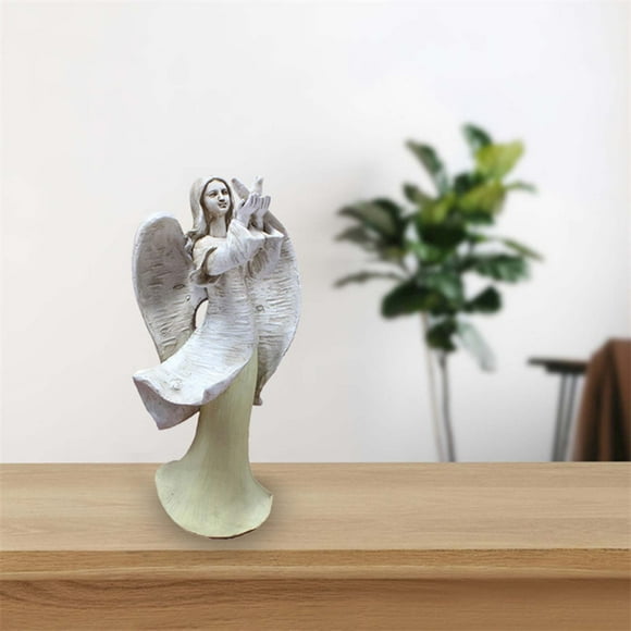 Bargain Qaailabf Resin Crafts Ornaments Angel Collectible Statue Hand Carved Angel Statue