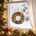 thumbnail image 3 of Fllostpr Christmas Diamond DIY Wreath Pendant Handmade 5.7x5.7" Acrylic Stickers Decor for Window Foliage Home Styling, 3 of 8