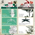 thumbnail image 5 of CAPHAUS 6 Feet Premium Full Artificial White Christmas tree w/ 1000 Branch Tips & Foldable Stand, Pre-Hinged, Fake White Xmas Tree for Indoor, Office, Party, Holiday Decoration, White Tree, 5 of 9