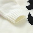 thumbnail image 4 of Toddler Baby Boy Girl Halloween Sweater Knitted Crew Neck Pumpkin Face Sweaters Pullover Sweatshirt Tops Fall Winter Clothes, 4 of 7