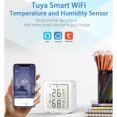 thumbnail image 2 of Sensor de humedad de temperatura Wifi Tuya para el hogar inteligente, control de alerta de aplicación, higrómetro interior, conector de termómetro Feliz Sencillez, 2 of 5