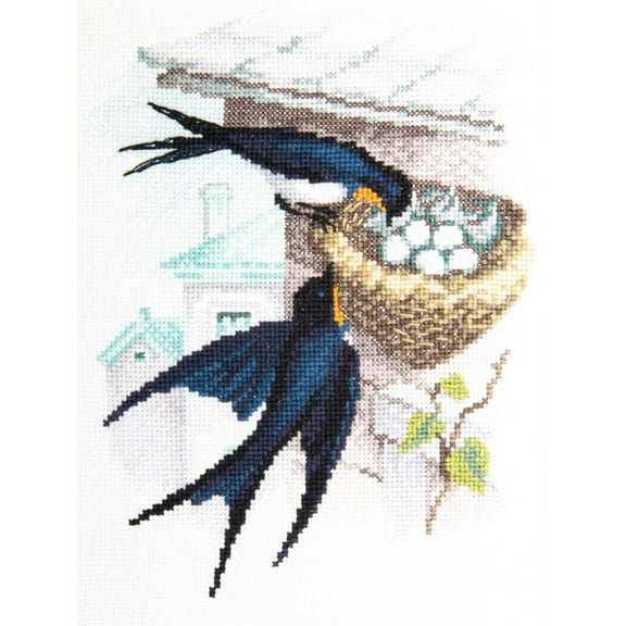 Counted cross stitch kit Swallow nest M-517C