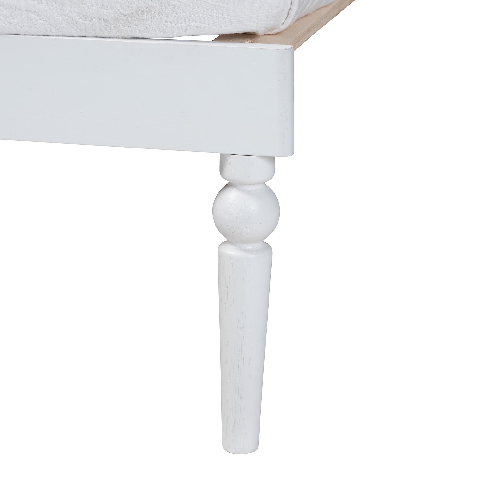 Baxton Studio Lucera Traditional Expandable Daybed, Twin to King, White
