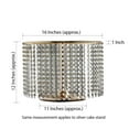 thumbnail image 2 of BalsaCircle 12" Crystal Pendants Metal Cake Stand Gold, 2 of 6