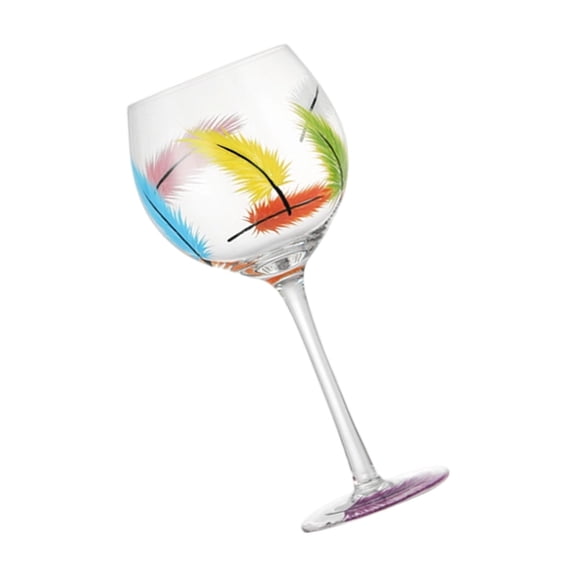 Lynono Co.,Ltd Elegant Transparent High-Arched Red Wine Cup Hand Painted Champagne Glass Glassware for Cocktails Parties