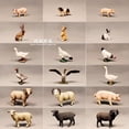 thumbnail image 1 of Simulation Farm Livestock Animal Miniature Model Chickens Duck Goose Boar Sow Rabbit Sheep Ornaments Action Figure Figurine ToysB23 He Qiyong unisex, 1 of 1