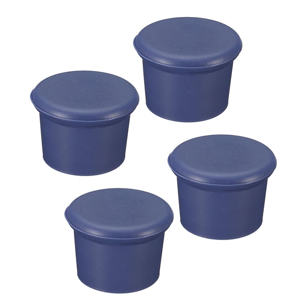 Tapas de botella de silicona Uxcell de 26mm/1.02" ID reutilizables, tapa selladora azul, paquete de 4