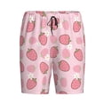 thumbnail image 3 of Yiaed Strawberries for Men's Soft Sleep Pajama Short Lounging Pajama Shorts-Small, 3 of 8