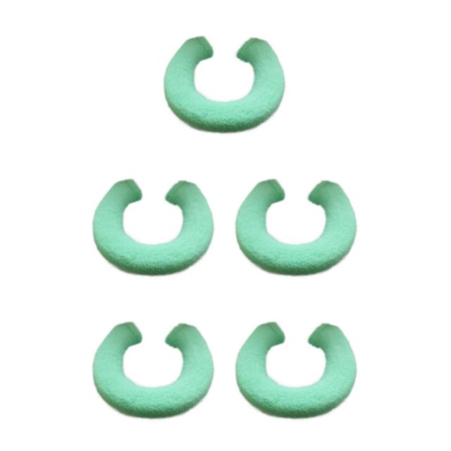Transemion Coussin de Salle de Bain Durable Résistant aux Déchirures et Options en Forme de U/O Résistant à l'Usure Vert 5Set
