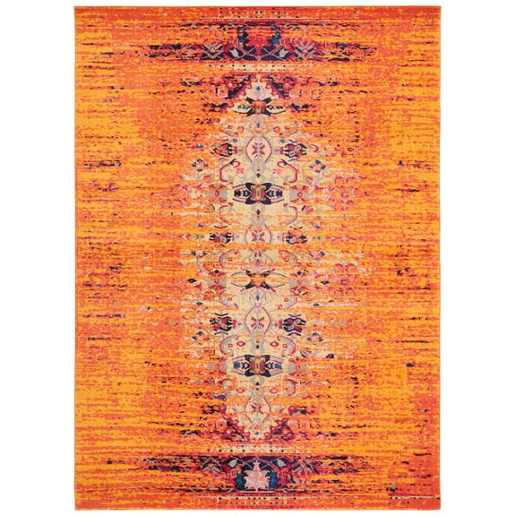 SAFAVIEH Monaco Elsdon Abstract Area Rug, Orange/Multi, 9' x 12'