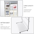 thumbnail image 3 of Magazine Rack: Floor-Standing 4-Layer with Wheels, Brochure Display Stand for Exhibitions, Office, and Any Organization Requiring Information Display (Silver), 3 of 6
