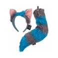 thumbnail image 1 of Deluxe Cheshire Cat Ears Headband & Tail Kit, 1 of 6