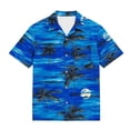 thumbnail image 5 of Atogsazn Kids Boys Hawaiian Floral Printed Shirts Children Casual Button Down Short Sleeve Shirt Beach Summer Tops Dark Blue 5-6 Years Fashion, 5 of 8
