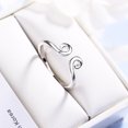 thumbnail image 1 of Nuevo Anillo de Plata de Ley 925 con circonita AAA, simplicidad ajustable, accesorios de joyería exquisitos a la moda para mujer, regalo de fiesta de boda, 1 of 2