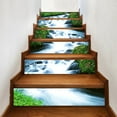 thumbnail image 4 of 3D Stair Stickers - Removable Tile Decals for Stair Risers - Peel and Stick, Waterfall Design, 39.3Inch x 7.08Inch, 4 of 9