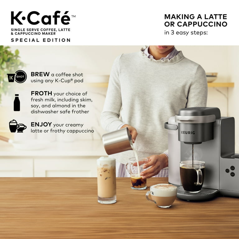 Keurig K-Cafe Special Edition Single-Serve K-Cup Pod Coffee, Latte and  Cappuccino Maker - Nickel