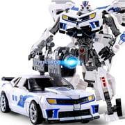 Alloy Deformation Car Robot Prowl - Manual Assemble Action Figure | Multicolor Desktop Decoration Gift