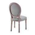 thumbnail image 5 of Industrial Country Cottage Farm Beach House Dining Kitchen Room Side Chair, Set of Two, Fabric Wood, Light Grey Gray, 5 of 6