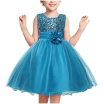 Ball Gown for Little Girls Toddler Princess Dress Fashion Sleeveless Sparkly Sequin Birthday Prom Outfit Fluffy Summer Dresses Casual Party Tulle Sundress for Kid Mesh Gauze Dress（3-10 Years）