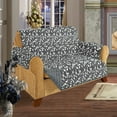 thumbnail image 4 of Housse Réversible 2024 Protecteur de Meuble Antidérapant Résistant à l'Eau 2 Pouces de Large Élastique Taille Causeuse Noir, 4 of 6