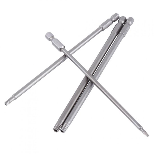 8pcs S2 Steel Star Head Screwdriver Set Bits Hand Tools Magnetic Screw Driver Set 150mm, for Manual or Electric Screwdriver