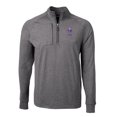 thumbnail image 2 of Men's Cutter & Buck Heather Black Kansas State Wildcats Big & Tall Adapt Eco Knit Heather Quarter-Zip Top, 2 of 3