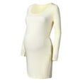 thumbnail image 6 of Thanksgiving Deals For Days Pregnant Women Clothes Sexy Long Sleeve Crewneck Maternity Dress, 6 of 8