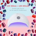 thumbnail image 4 of Lámpara LED UV para uñas de 50W con 21 luces, doble fuente de luz y temporizador de 3 niveles (30s, 60s, 99s), modelo LED-X35, enchufe americano., 4 of 6