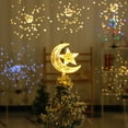 thumbnail image 4 of Christmas Tree Top Lights Moon Star Pattern Create Festive Ambience Romantic Flashing Lights Christmas Decoration Lamp, 4 of 10