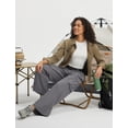 thumbnail image 7 of Baleaf Women's Lightweight Pants Quick Dry Wide Leg Hiking Water Resistant with 4 Pockets Travel Baggy Parachute Cargo Pant Dark Gray L, 7 of 7