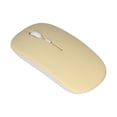 thumbnail image 3 of Ratón óptico para computadora, silencioso, recargable, inalámbrico, color amarillo, diseño ergonómico de modo dual de 2,4 G, 3 of 8