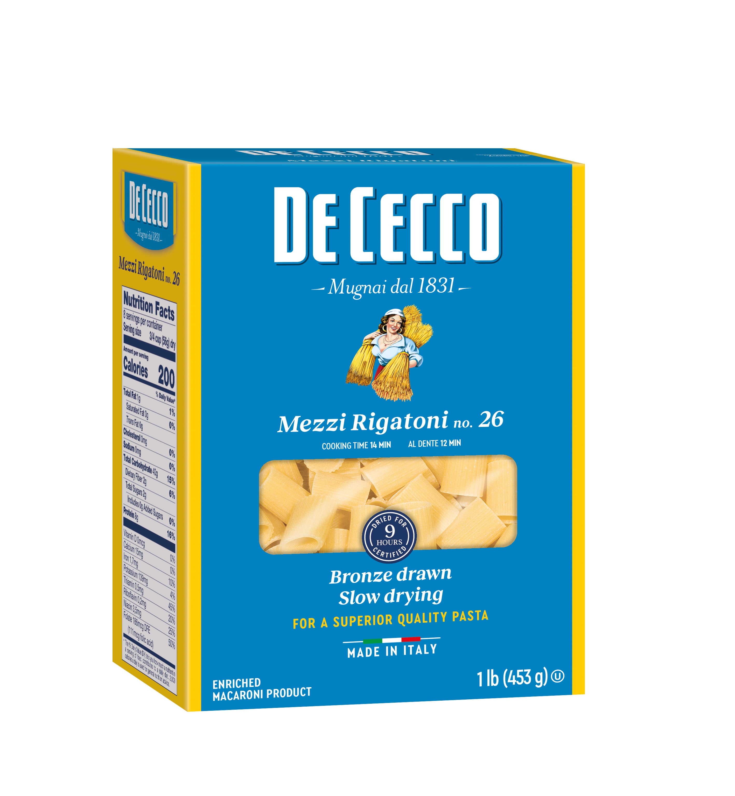 DeLallo Orecchiette Pasta, 16 oz, Made in Italy, Non-GMO, Bronze