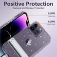 thumbnail image 5 of Casetego for iPhone 14 Pro Max Case with Adjustable Metal Kickstand,Crystal Clear Soft Flexible TPU Slim Shockproof Drop Protection 6.7 Inch Cover Girls Women for Apple 14 Pro Max,Transparent Glitter, 5 of 8